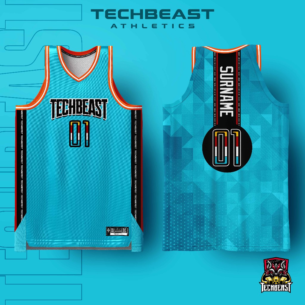 Hydroflex Full Sublimation Basketball Jersey Techbeast ( Custom Name 