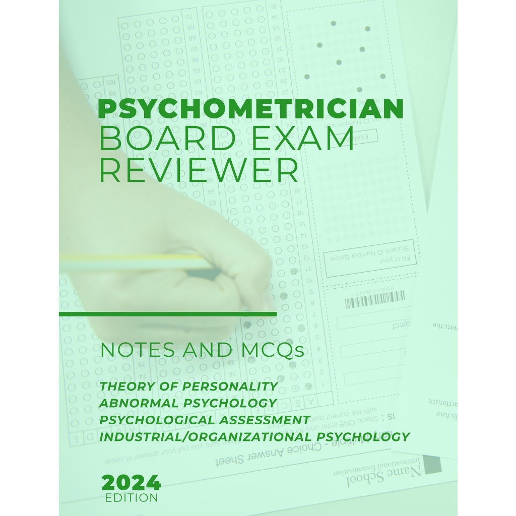 Psychometrician Reviewer (2024) Board Exam Reviewer (Notes and MCQs