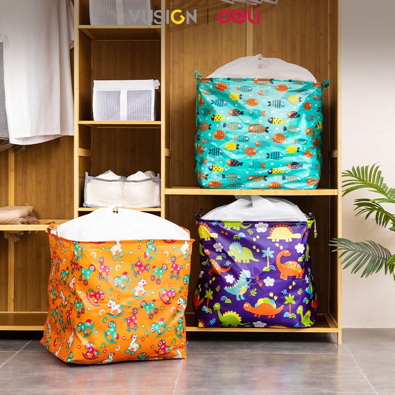 Deli 100L Large Capacity Quilt Storage Bag Muti-Functional Storage Toy ...
