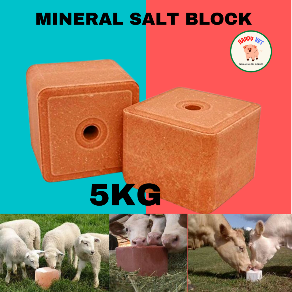 Himalayan Mineral Block Salt 5kg Lick Immune Booster for Ruminants Cow