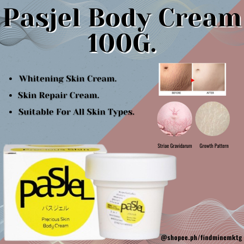 PASJEL BODY CREAM 100G. Thai Pasjel Cream Stretchmarks & Scar Removal