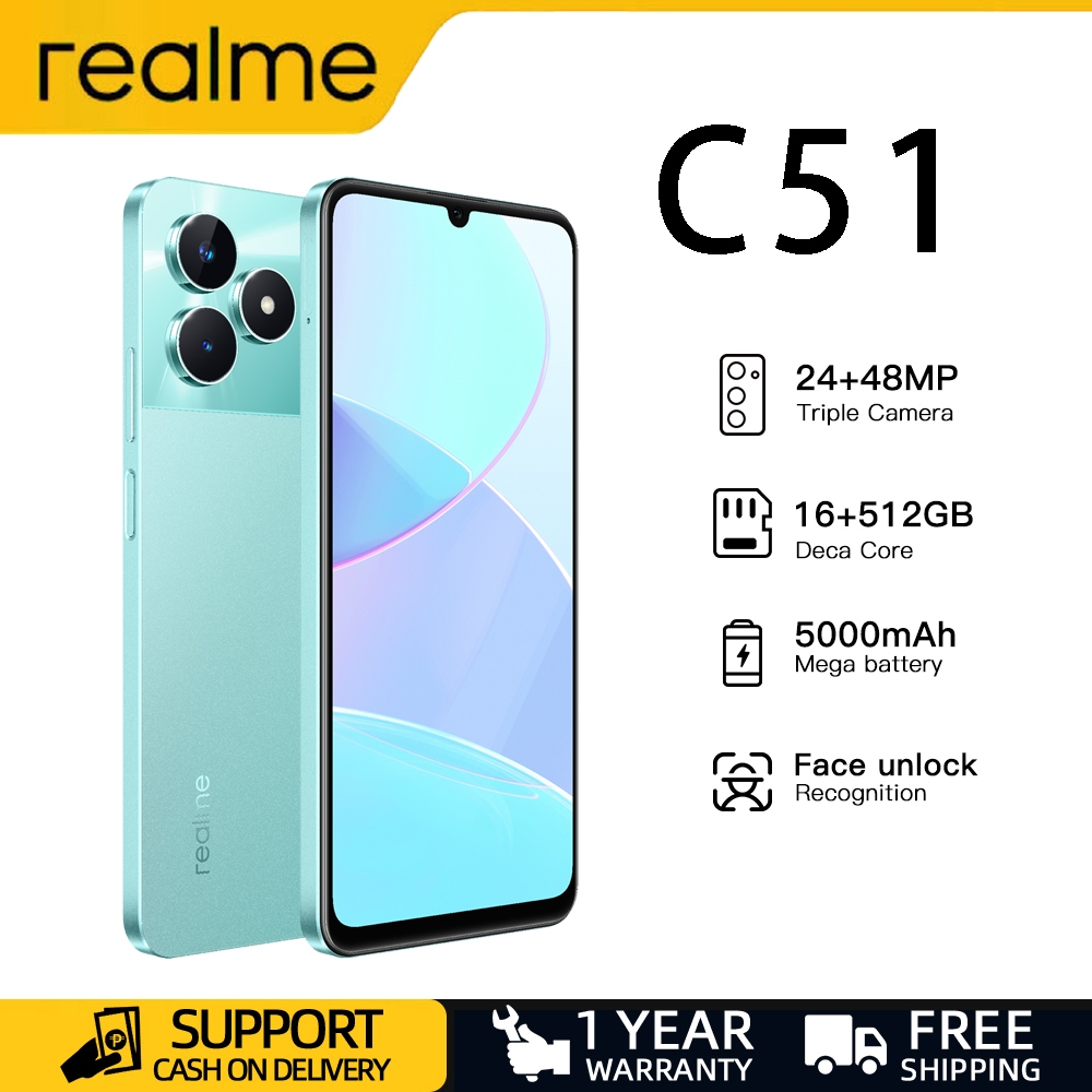 Realme C51 Smartphone 6.7Inch, 3GB+64GB/4GB+128GB, Powerful Octa-core  Chipset 90Hz Display