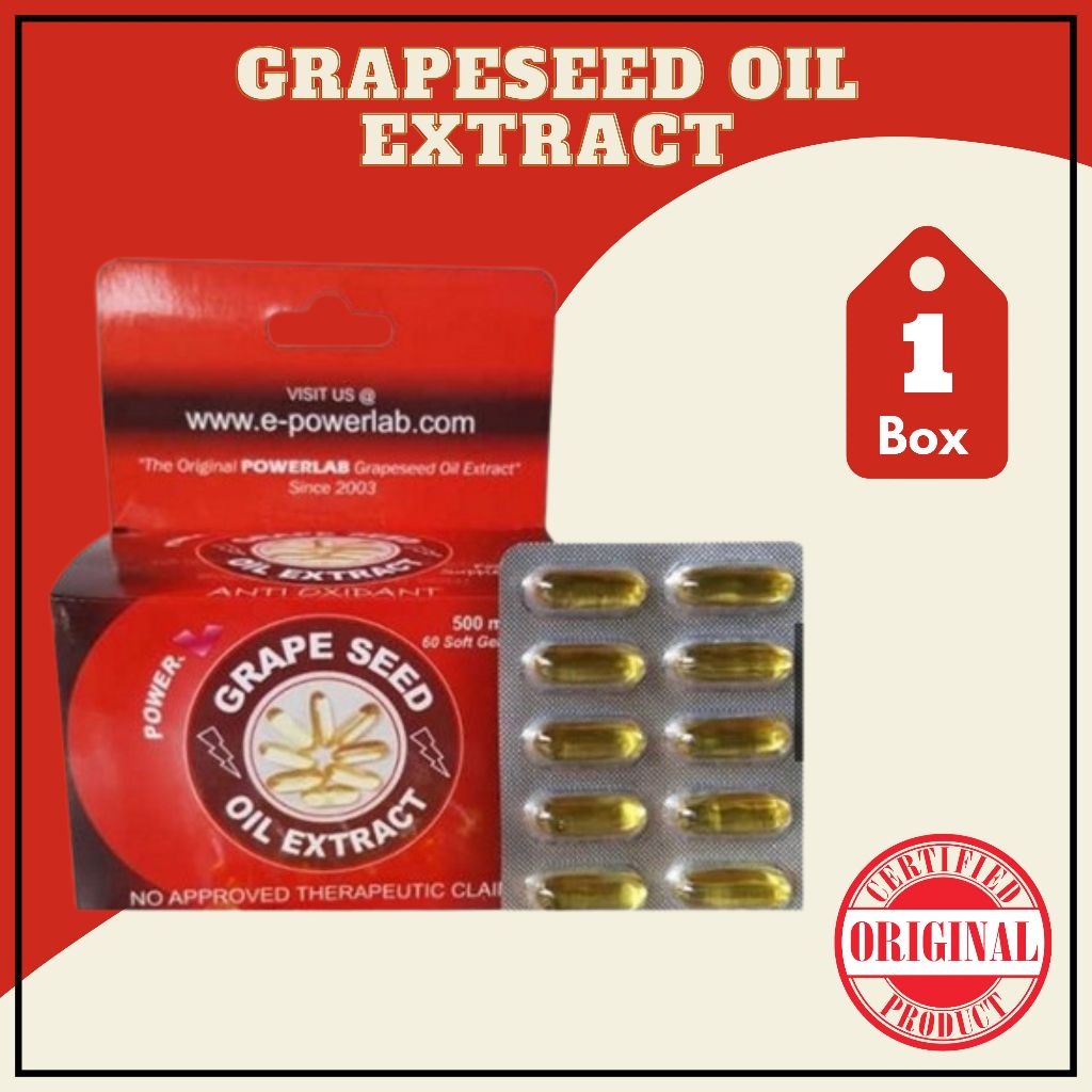 Original Grape Seed Oil Extract (60 softgel capsules) Shopee Philippines