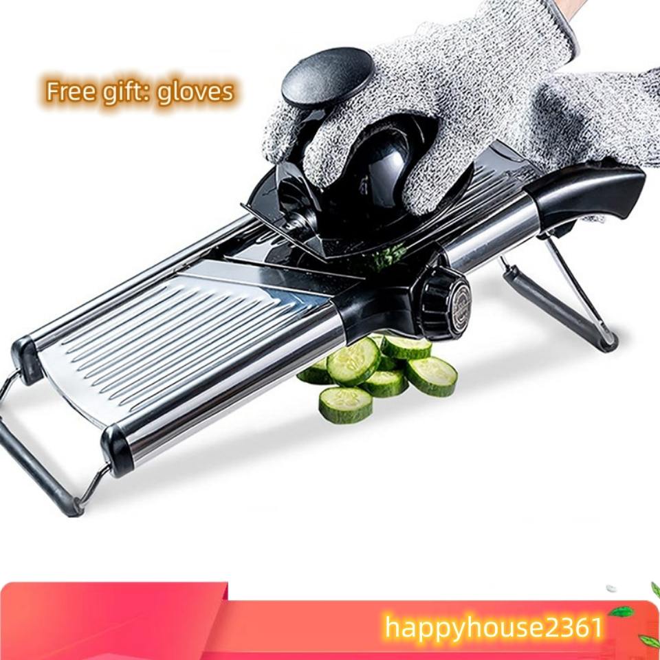 Adjustable Stainless Steel Mandoline Slicer Professional Handheld Kitchen Julienne Cutter