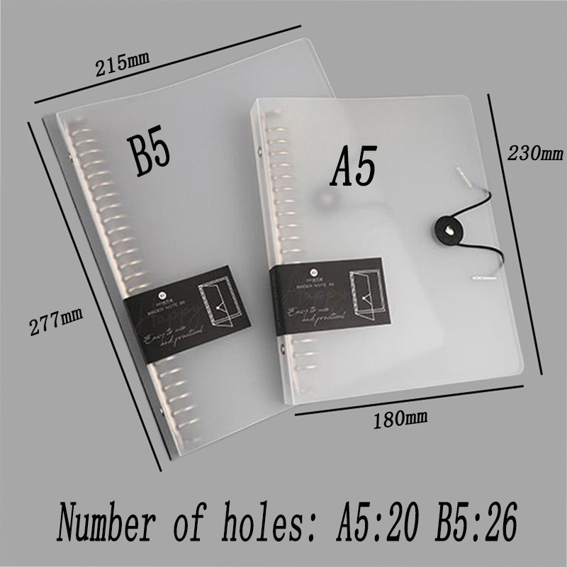 A5/B5/A4 Loose Leaf Refill Papers Notepads Binder Coil Refillable