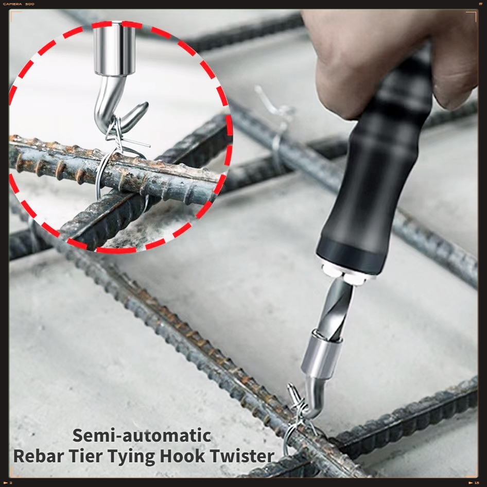 1PCS Semi-automatic Rebar Tier Straight Rebar Tying Hook Twister for ...