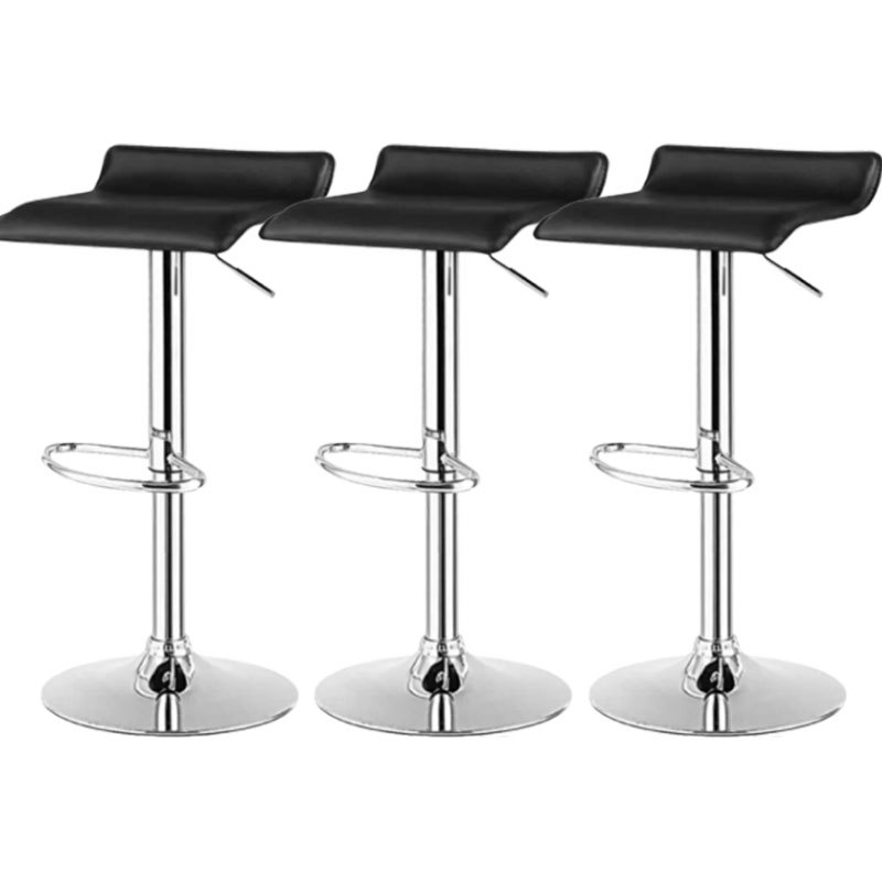 Black Bar Chair Stool Adjustable Height Swivel Kitchen Bar Counter