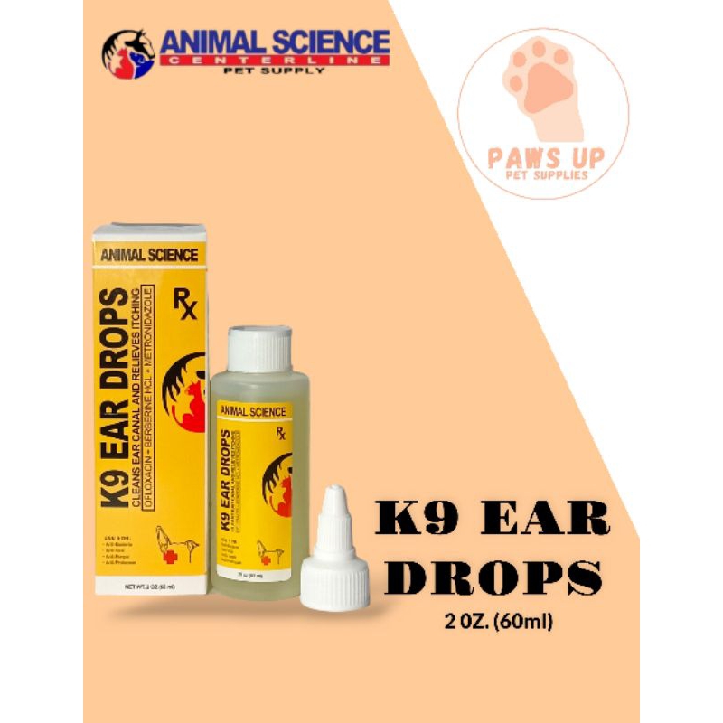 Animal Science K9 Ear Drops for Dog & Cat 60ML (1 BOTTLE) Shopee Philippines