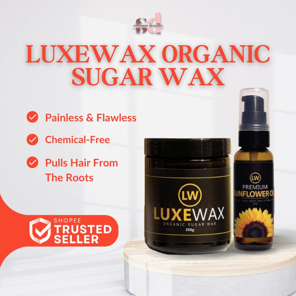 LUXEWAX Organic Sugar Wax Hair Removal 250 ML Shopee Philippines