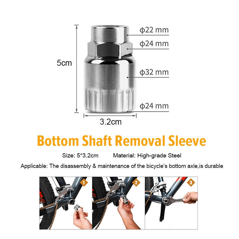 Bike Freewheel Cogs Cassette Remover Tool 12T, 20T Bottom Bracket ...