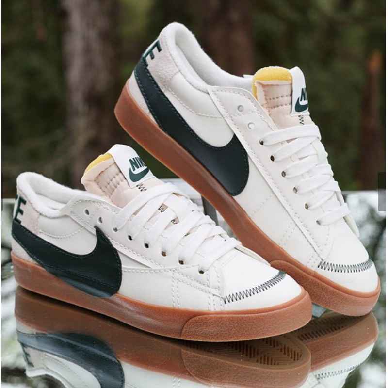 NIKE BLAZER LOW 77 JUMBO SWOOSH GUM BROWN MEN