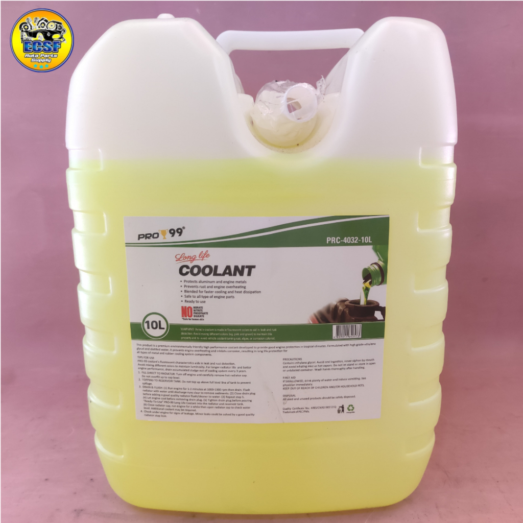 PRO99 GREEN 10L COOLANT READY TO USE RADIATOR COOLANT | Shopee Philippines