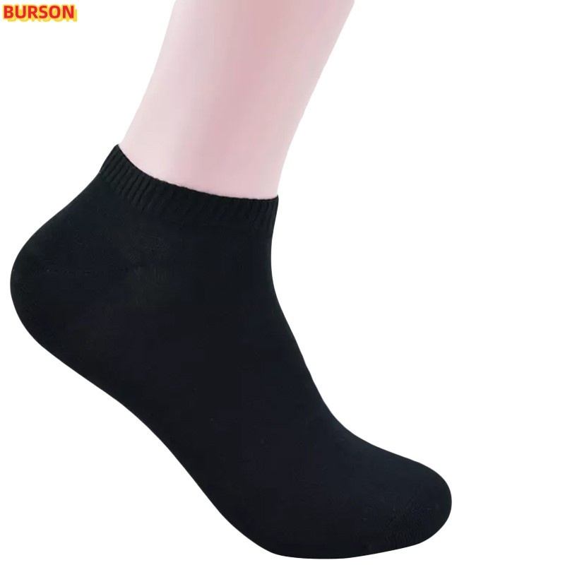 BURSON 12 Pairs/6 Pairs Teenager Ankle Socks Black Grey Under Cotton ...