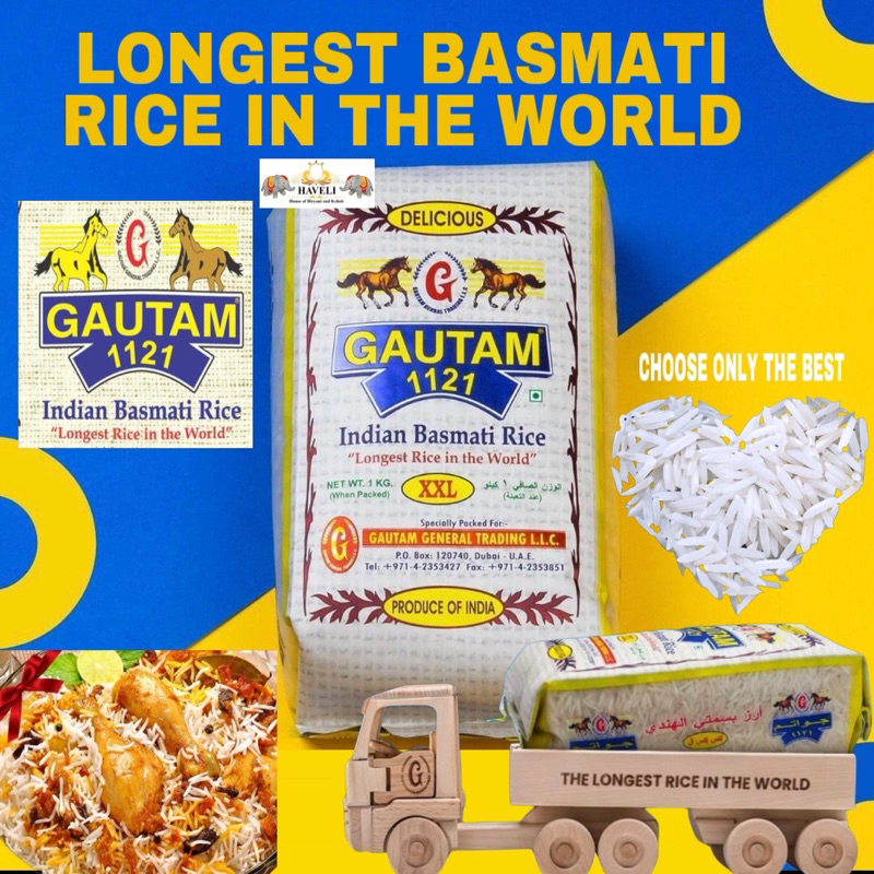Gautam 1Kg Basmati Rice 1121 XXL Original Pack Shopee Philippines