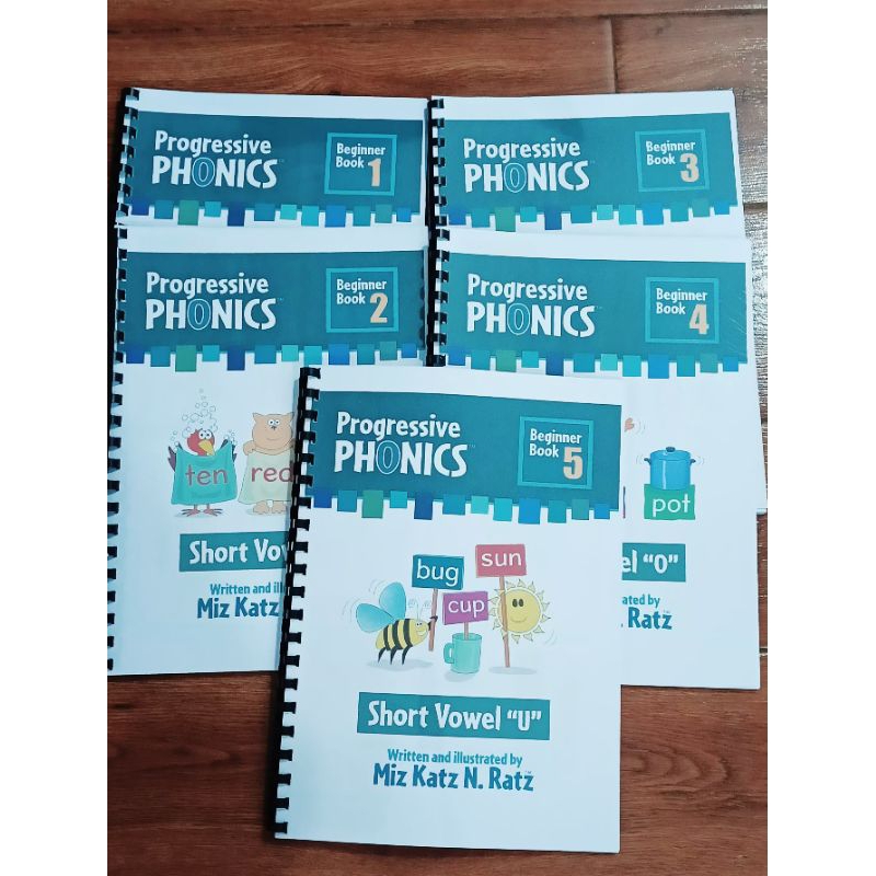 (Version 2 ) Progressive Phonics Beginner Book One to Five Short vowels