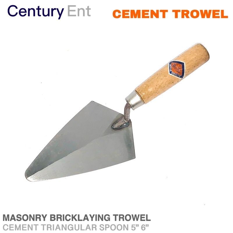 Masonry Bricklaying Triangular Trowel 3x5 4x6 Cement Spoon Kutsara Semento Shopee Philippines