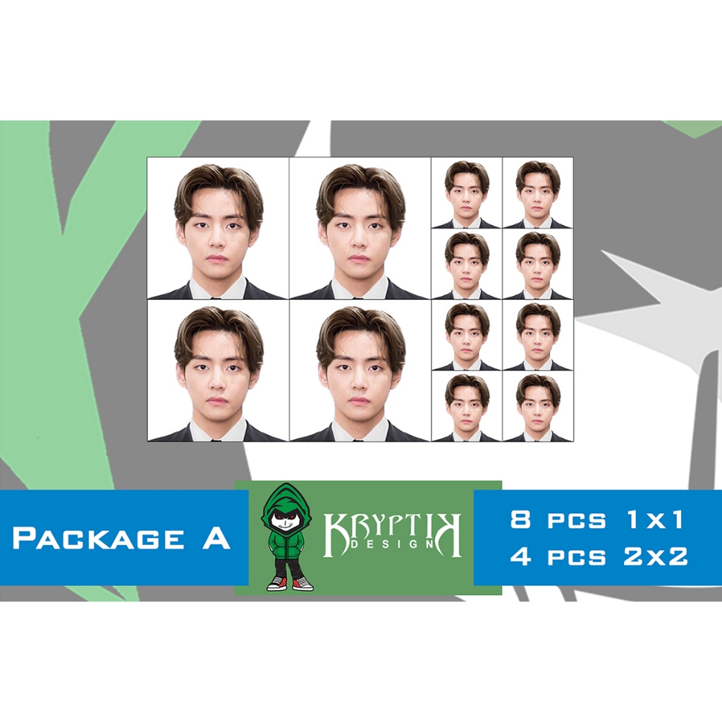 Id Photo Print 1x1 2x2 And Passport Size Satin Matte Photo Paper Kryptik Design Shopee 5778