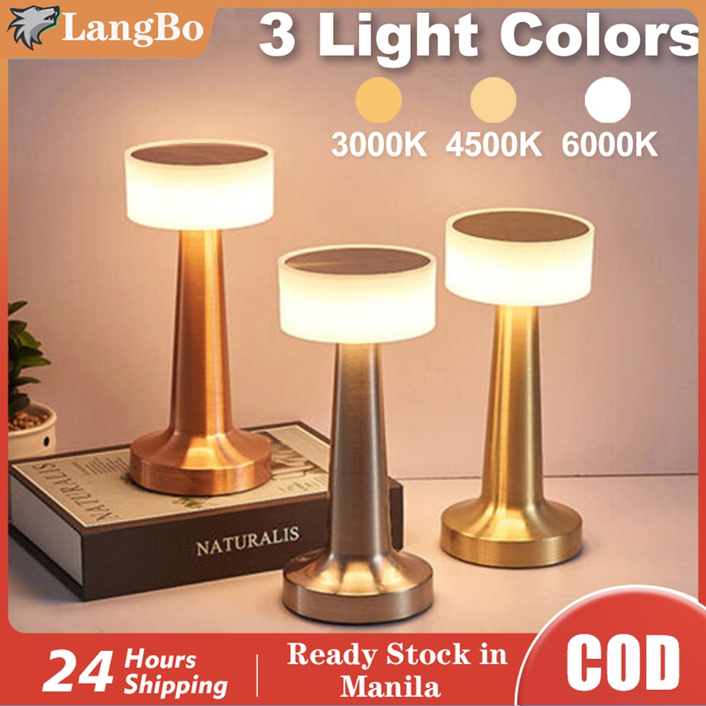 Cordless Table Lamps for Bedrooms,4000mAh Rechargeable Battery Operated  Small Table Lamp with Stepl