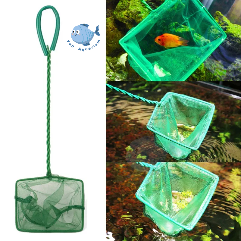 Aquarium Fishing Net Portable Fish Shrimp Quick Catch Net Long Handled ...