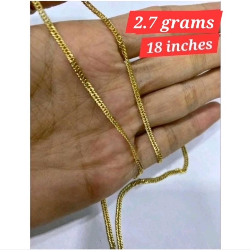 JAPAN STYLE CHAIN 18K SAUDI GOLD PAWNABLE | Shopee Philippines