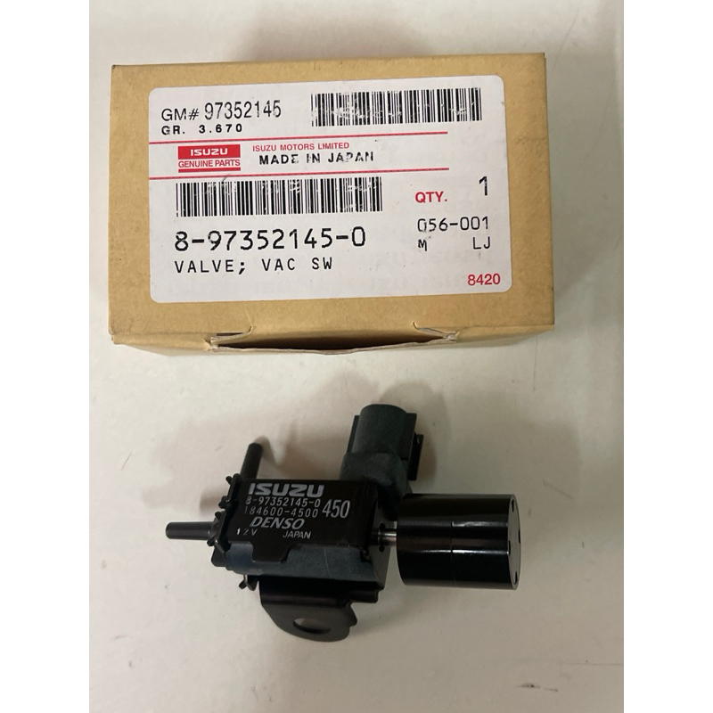 Isuzu Genuine Parts Valve Vacuum Swirl for Isuzu Alterra, DMAX 4JJ1
