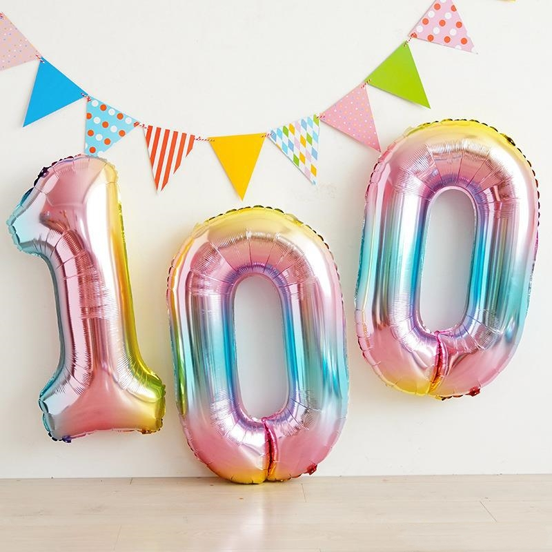 32inch Gradient Digital Balloon Birthday Party Decorations Photography ...