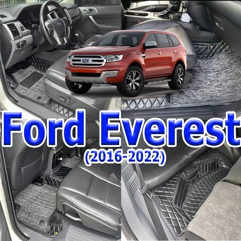 20162022 Ford Everest Matting 7D 2 Layers Car Floor Mats Deep Dish coil Mat For 7Seaters