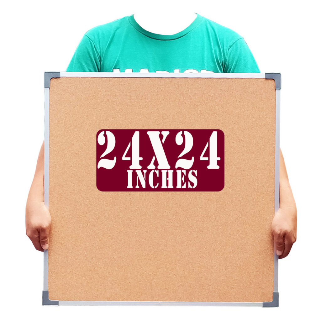 Corkboard ( 24x24 inches 60x60 cm ) CBAFs Bulletin Board , Aluminum