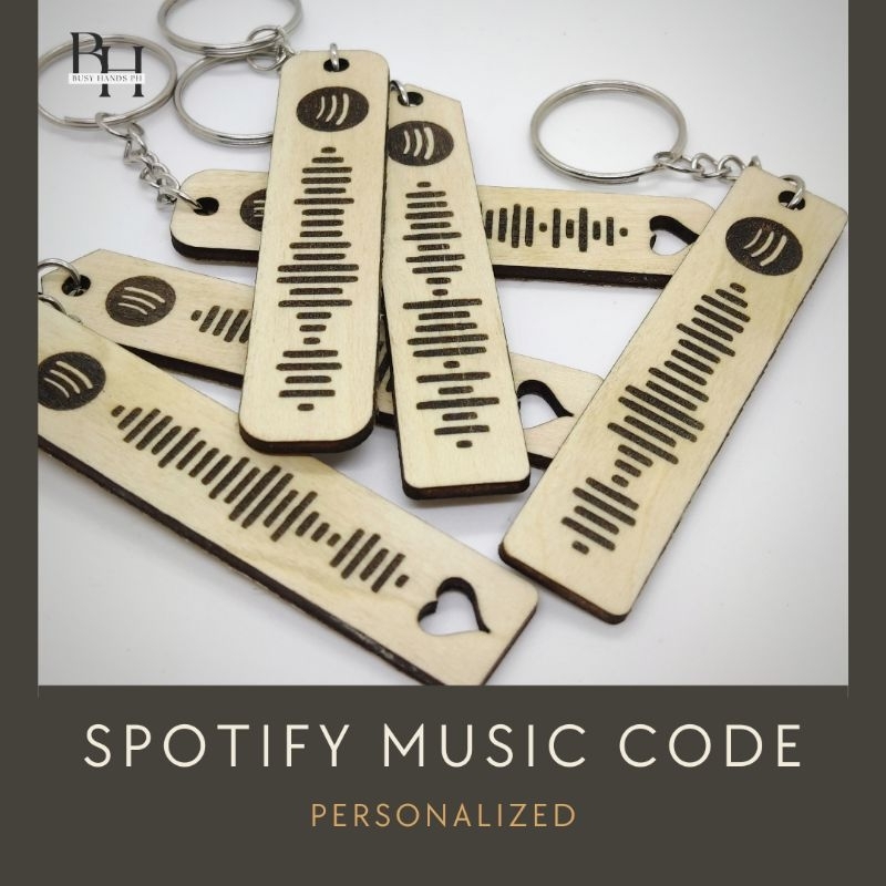 Scannable Spotify Music Code Keychains
