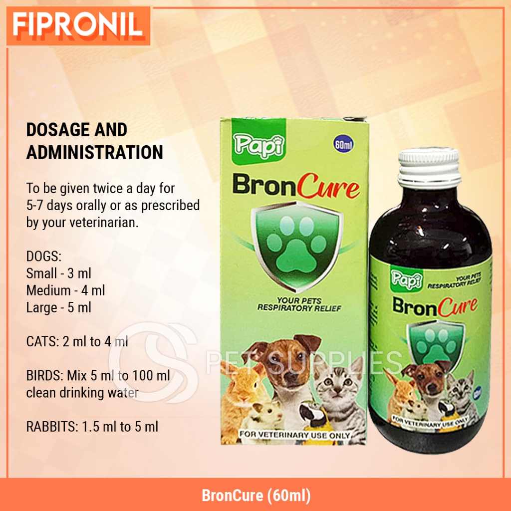FIPRO-Papi Broncure Your Pets Respiratory Relief 60mL For Pets | Shopee ...