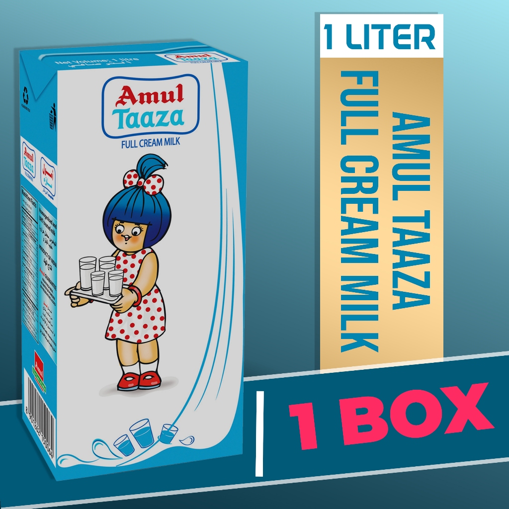 Amul Taaza Full Cream Milk One Box 1 Liter Shopee Philippines
