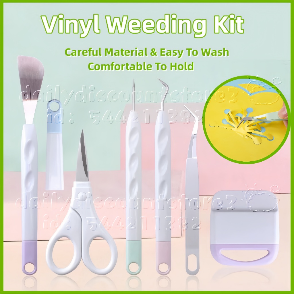 5 IN 1 Vinyl Weeding Tool Set DIY Silhouette Relief Lettering Ledger ...