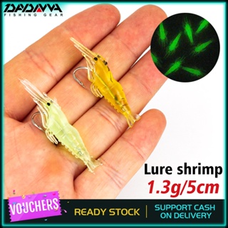 5 cm Shrimp bait soft glow grass shrimp hook day night Fishing