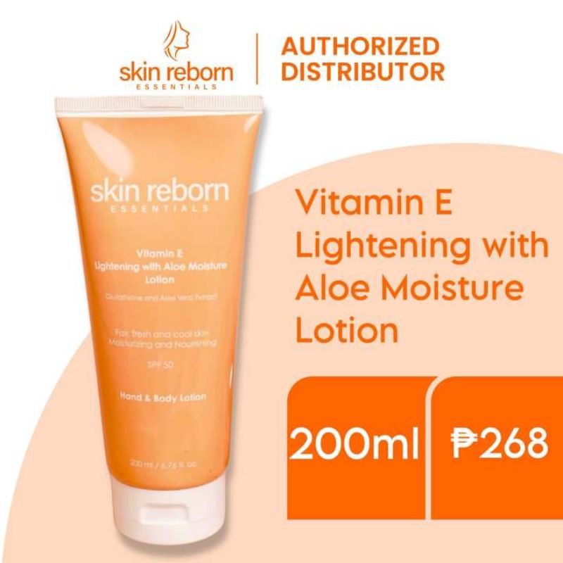 Skin Reborn Vitamin E Skin Lightening Lotion SPF 50 with Hyaluronic