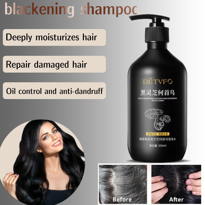 500ml blackening shampoo Oil control and anti-dandruff shampoo ...