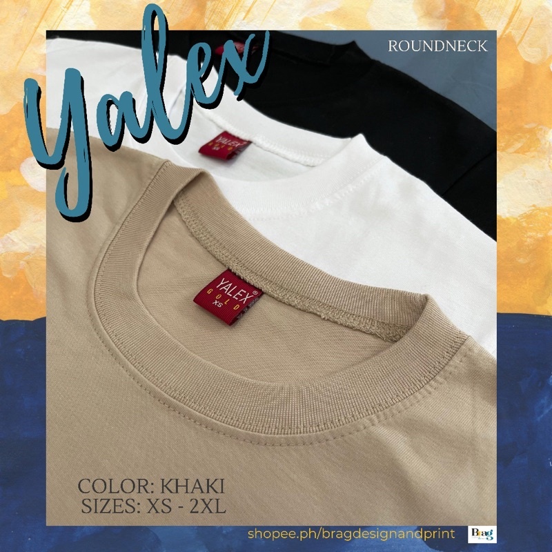 YALEX khaki | ROUNDNECK | Red Label | Plain Shirt | Shopee Philippines