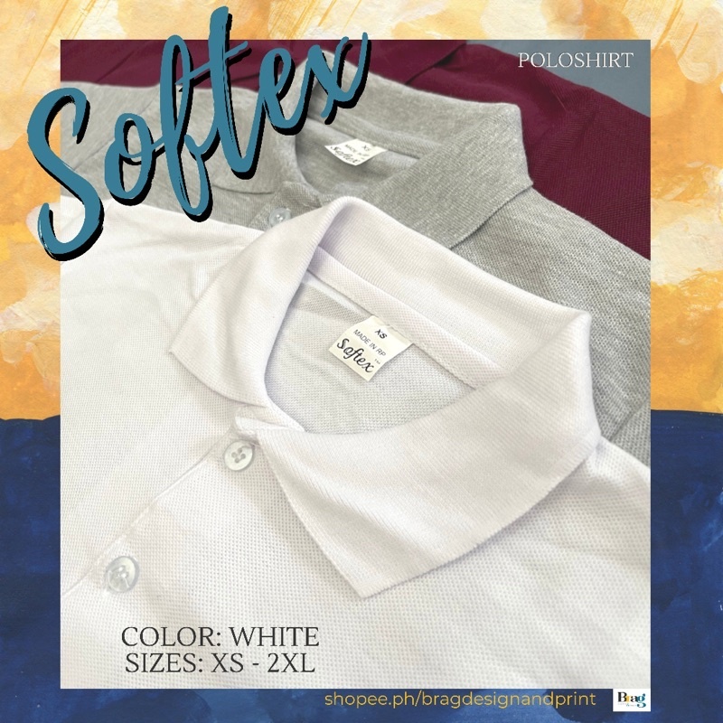 Softex White Honeycomb Plain Poloshirt Shopee Philippines