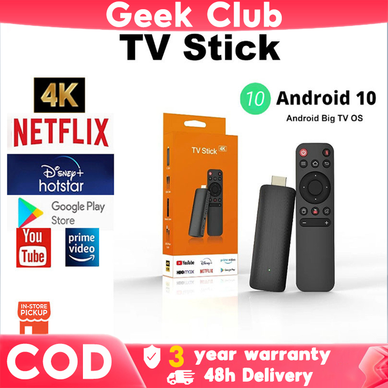 TV Stick 4K built-in Chromecast Android 10 Device Wi-Fi Remote for all ...