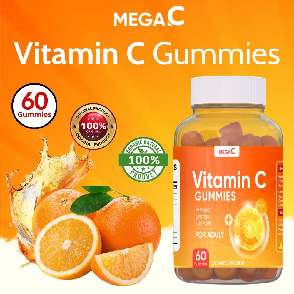 Vitamin C Gummies MegaC Ascorbic Acid Original Immunity Boost Slim Body ...