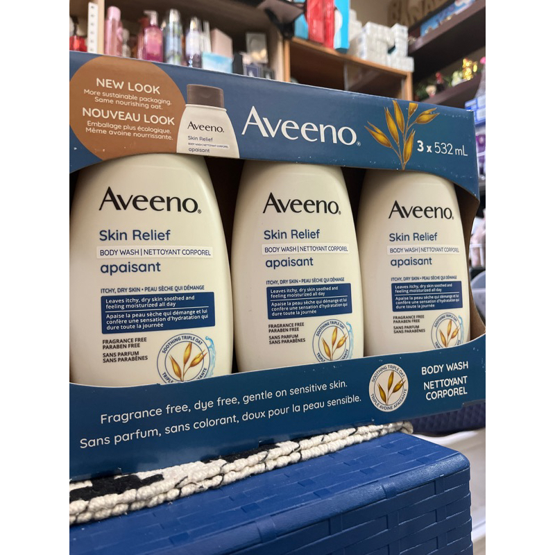 Aveeno Skin Relief Body Wash CANADA 3 x532 ml🇨🇦 Shopee Philippines