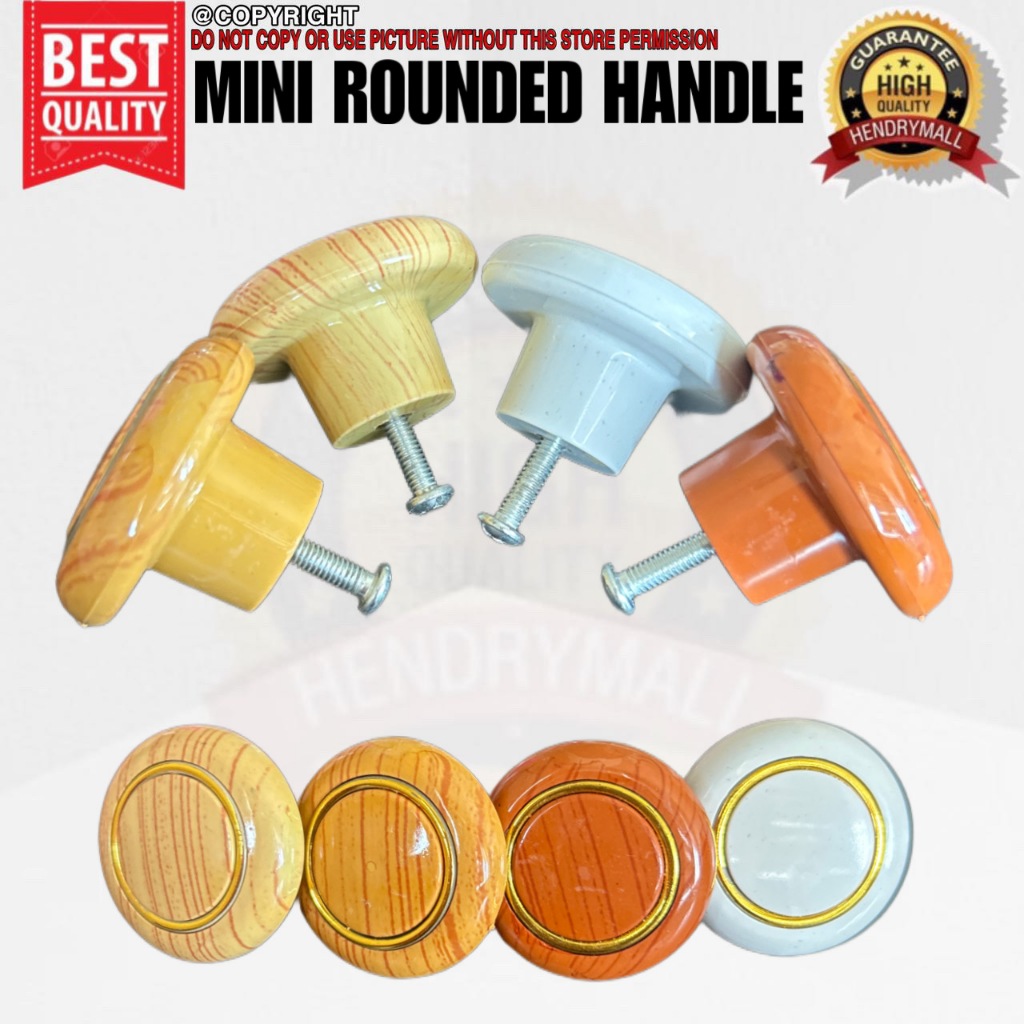 PVC MINI ROUNDED HANDLE FOR CABINET DRAWER ETC. W/ SCREW | Shopee ...