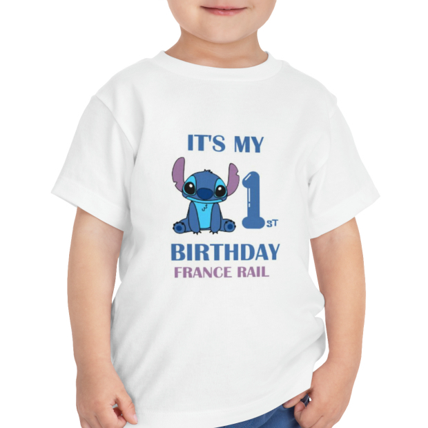 Stitch Customized Birthday Shirt for Kid s Shopee Philippines