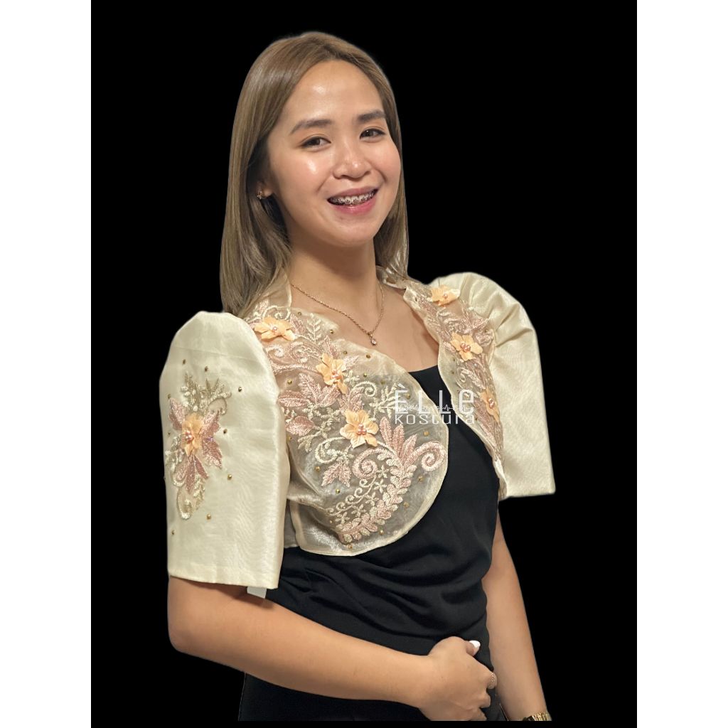 Filipiniana Top Bolero 3D Lace | Shopee Philippines