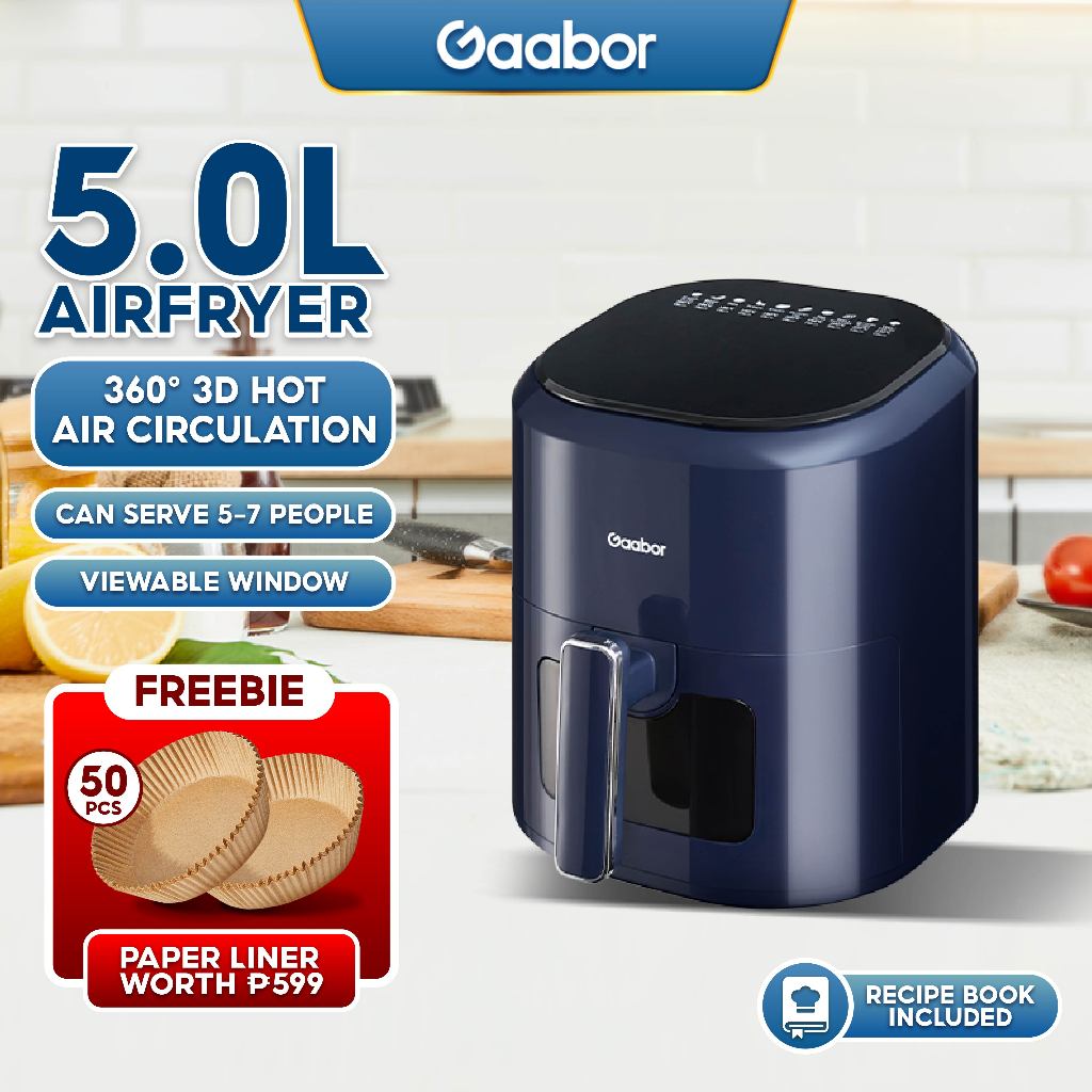 Gaabor Air Fryer Viewable Window Multi-functional Menu Big Capacity 5l 