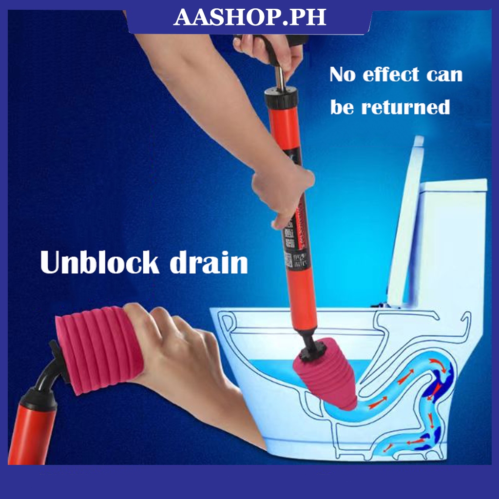 Pump Unclog Toilet Cleaner Drain Declogger Air Plunger High Pressure