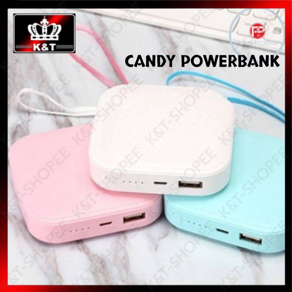 Candy Powerbank C313 High Speed 10400mAh With String Candy Power Bank Fast Charging Shopee