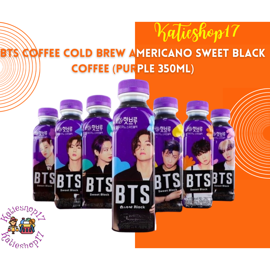 BTS Coffee Cold Brew Americano Sweet Black Coffee (Purple 350ml