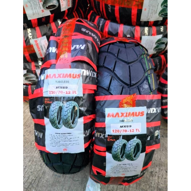Maximus Tire 130/7012 or 120/7012 tubeless Dual Sport (MX69) Shopee