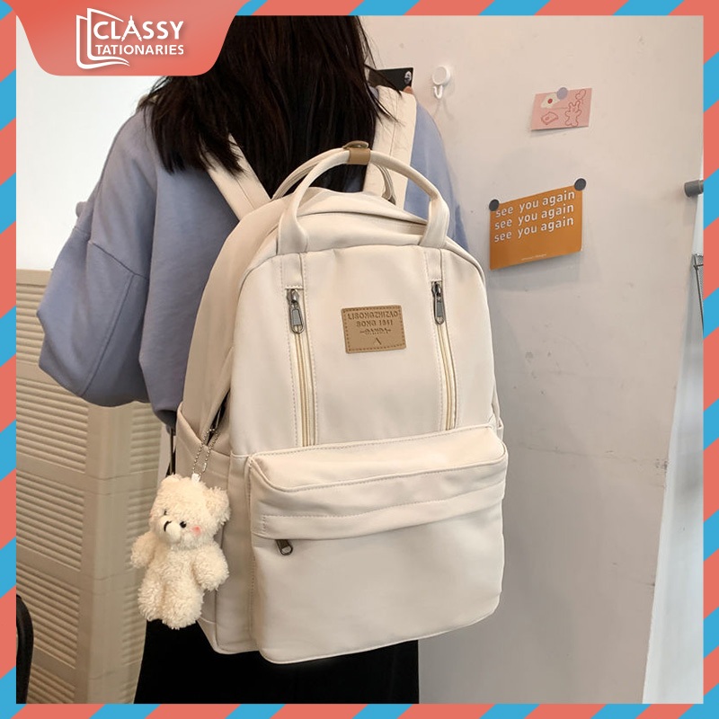 【Free Gifts】Japanese-Style Casual Versatile Girl Student Backpack Cute ...