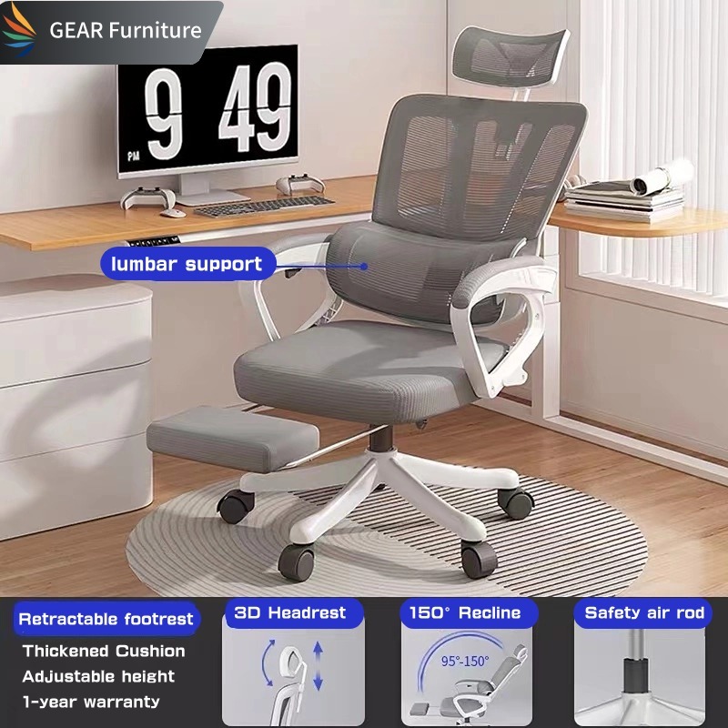 Reclining mesh ergonomic online office computer chair black